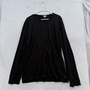 James Perse T Shirt 4 XL Black Long Sleeve Basic Casual